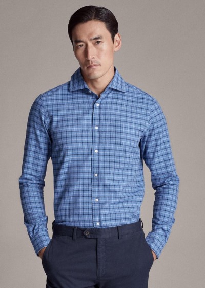 Camisa Ralph Lauren Hombre Azules - Plaid Flannel - NJKBZ0378